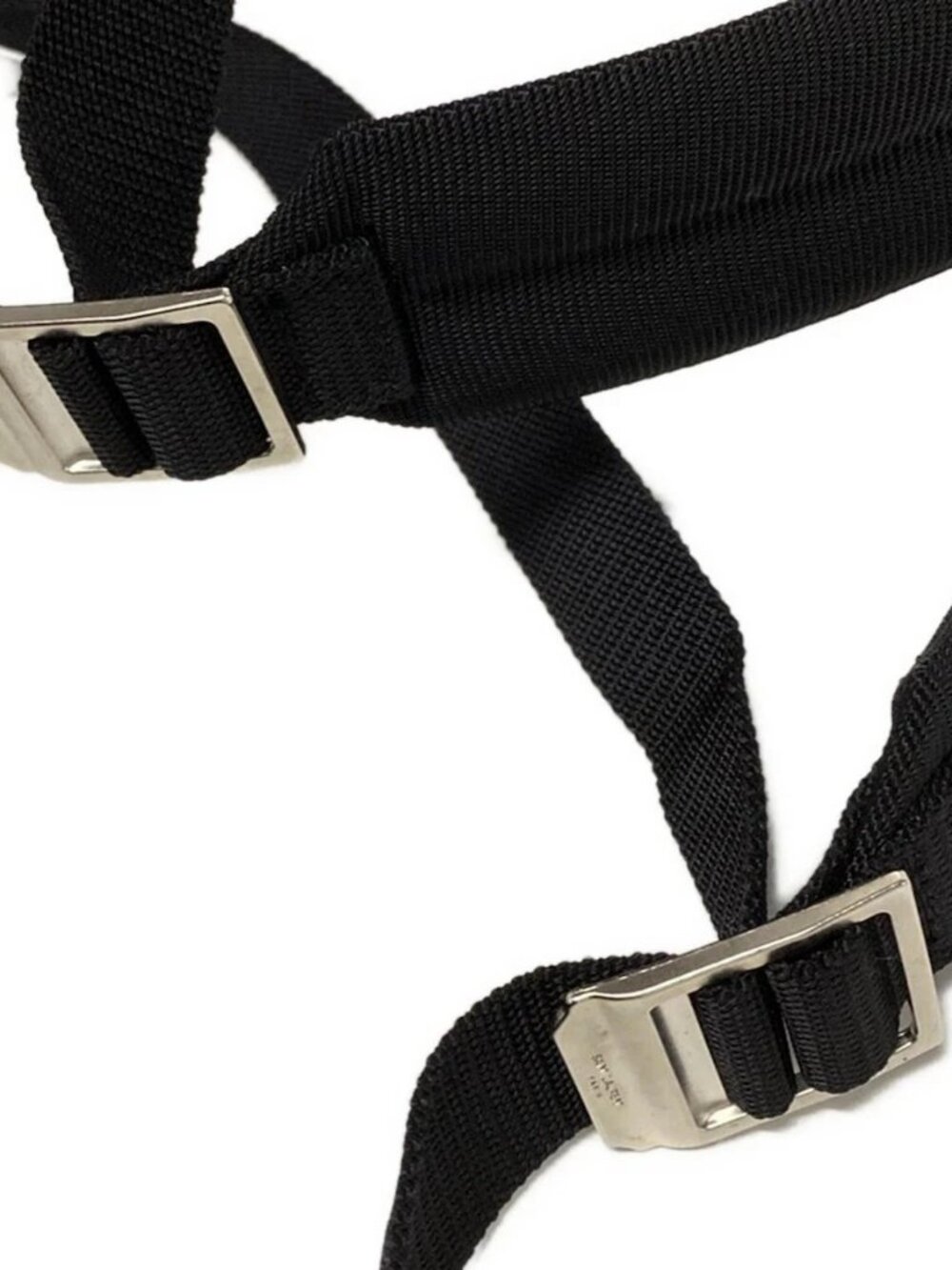 SAINT LAURENT PARIS Classic Hunter Backpack 326865 Black White Nylon Backpack - Picture 7 of 15